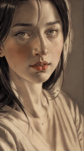 digital painting,oil paint,oil painting,portrait of a girl,sepia,young woman,girl with cloth,white lady,girl in cloth,girl portrait,woman's face,depressed woman,photo painting,woman face,world digital painting,mystical portrait of a girl,woman portrait,clementine,oil on canvas,girl drawing,Art sketch,Art sketch,Traditional