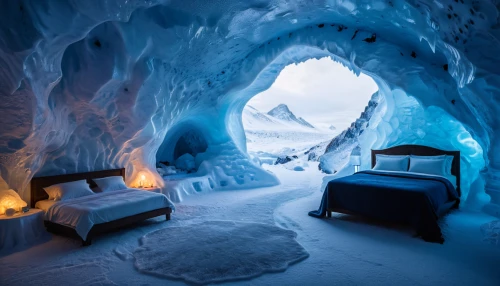 ice hotel,glacier cave,ice cave,snowhotel,blue caves,ice castle,blue cave,the blue caves,igloo,snow shelter,antarctic,antartica,sleeping room,antarctica,arctic antarctica,finnish lapland,arctic,lapland,snow house,cold room,Photography,General,Fantasy