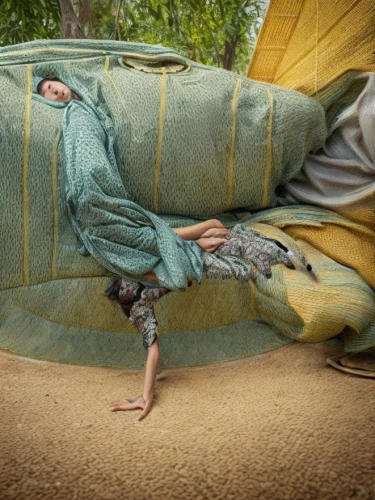 sleeping pad,sleeping bag,indian monk,asana,sleeper chair,outdoor sofa,blanket,conceptual photography,cocoon,ron mueck,nomadic children,bedouin,homeless man,mexican blanket,woman laying down,bed in the cornfield,buddhist monk,janmastami,nap mat,sackcloth,Common,Common,Natural