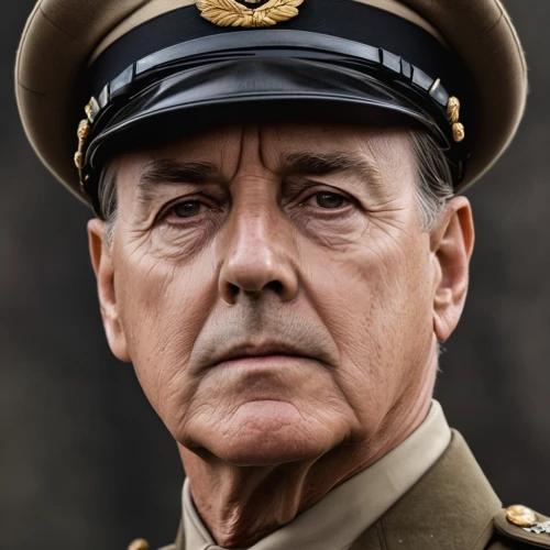 charles de gaulle,peaked cap,brigadier,grand duke of europe,admiral von tromp,pickelhaube,general,brown sailor,military uniform,downton abbey,grand duke,terry,rühmann,theater of war,governor,brown cap,prince of wales,colonel,admiral,french president,Photography,General,Natural