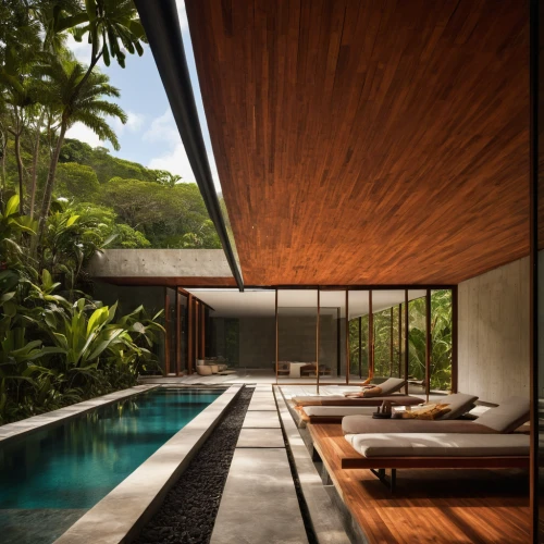 corten steel,tropical house,pool house,modern architecture,dunes house,modern house,roof landscape,timber house,interior modern design,luxury property,asian architecture,beautiful home,infinity swimming pool,cubic house,wooden decking,holiday villa,wooden house,futuristic architecture,private house,residential house,Photography,General,Natural
