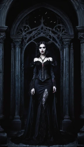 gothic fashion,gothic woman,gothic portrait,dark gothic mood,gothic style,gothic dress,gothic,goth woman,vampire woman,dark art,mourning swan,vampire lady,dark angel,goth like,gothic architecture,sorceress,queen of the night,the enchantress,goth,queen anne,Illustration,Realistic Fantasy,Realistic Fantasy 46