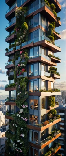 balcony garden,eco-construction,residential tower,sky apartment,urban design,green living,roof garden,multi-storey,block balcony,balconies,eco hotel,urban towers,futuristic architecture,planted car,apartment building,skyscapers,high-rise building,sustainable,condominium,urban development,Photography,General,Sci-Fi