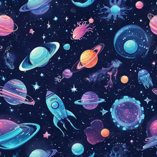 fairy galaxy,jellyfish collage,outer space,galaxy,space art,space,seamless pattern,galaxies,universe,sea creatures,underwater background,deep space,planets,sea-life,deep sea,alien planet,ocean background,under sea,alien world,cartoon video game background,Conceptual Art,Sci-Fi,Sci-Fi 30