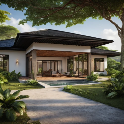 holiday villa,3d rendering,luxury property,luxury home,modern house,floorplan home,bendemeer estates,private house,smart home,beautiful home,luxury real estate,tropical house,luxury home interior,folding roof,landscape design sydney,bungalow,pool house,render,garden elevation,large home,Photography,General,Natural