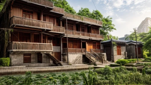 chinese architecture,asian architecture,suzhou,stilt houses,eco hotel,japanese architecture,wooden houses,danyang eight scenic,ryokan,3d rendering,landscape designers sydney,stilt house,landscape design sydney,korean folk village,tree house hotel,bendemeer estates,gristmill,hanok,timber house,townhouses,Architecture,Villa Residence,Chinese Traditional,Jiangnan