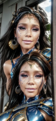 fractalius,bjork,doll's facial features,totem,cgi,droëwors,3d bicoin,digiart,cleopatra,doll looking in mirror,anime 3d,porcelaine,avatars,the eyes of god,avatar,the face of god,samba,warrior woman,3d figure,her