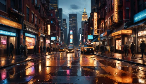 new york streets,hong kong,shinjuku,shanghai,tokyo city,world digital painting,time square,kowloon,hk,tokyo,times square,taipei,walking in the rain,metropolis,citylights,cityscape,city lights,manhattan,harbour city,rainy,Photography,General,Sci-Fi