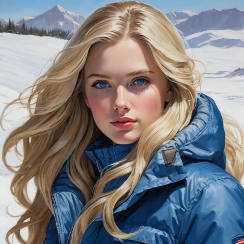 elsa,winterblueher,suit of the snow maiden,winter background,blond girl,blonde woman,blonde girl with christmas gift,skier,blonde girl,snow scene,girl portrait,the snow queen,nordic,eurasian,parka,snow drawing,eskimo,portrait of a girl,heather winter,siberian,Conceptual Art,Daily,Daily 01