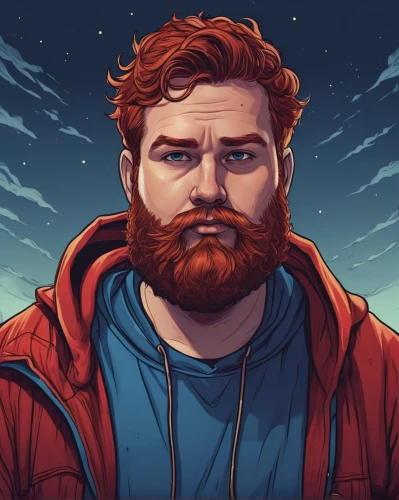 vector illustration,star-lord peter jason quill,lumberjack,digital illustration,bearded seal,portrait background,pollux,vector art,moody portrait,man portraits,autumn icon,beard,custom portrait,sci fiction illustration,mountain guide,digital nomads,denali,fantasy portrait,artist portrait,digital art,Illustration,Realistic Fantasy,Realistic Fantasy 25