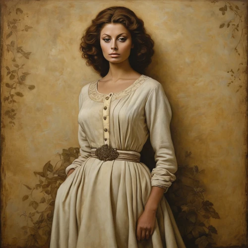 sophia loren,romantic portrait,vintage female portrait,portrait of a woman,portrait of a girl,young woman,girl in cloth,vintage woman,woman portrait,portrait of christi,mary-gold,the magdalene,girl with cloth,italian painter,artemisia,artist portrait,oil painting,girl in a historic way,gothic portrait,young lady,Illustration,Realistic Fantasy,Realistic Fantasy 09