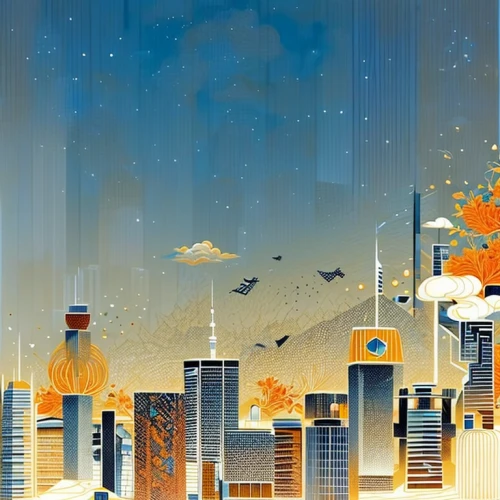 cityscape,skyscrapers,city skyline,metropolis,skyscraper,toronto,futuristic landscape,skyscraper town,fantasy city,skyline,colorful city,skycraper,shanghai,sky city,the skyscraper,cities,tokyo city,travel poster,dystopian,city