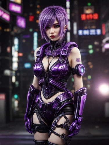 cyberpunk,cyber,kotobukiya,cybernetics,anime 3d,anime japanese clothing,violet,shinjuku,cosplay image,purple,game character,fuki,cosplayer,purple skin,veil purple,scifi,anime girl,harajuku,purple wallpaper,gara,Common,Common,Natural