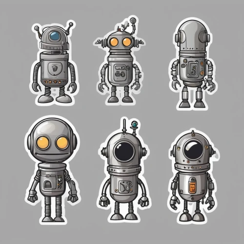 robots,robot icon,plug-in figures,minibot,robot in space,systems icons,robot,space-suit,robotics,gray icon vectors,space suit,robotic,spacesuit,space ships,astronauts,vector people,machines,bot,mech,bots,Unique,Design,Sticker