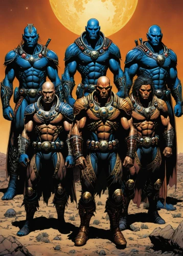 marvel comics,heroic fantasy,x men,warriors,x-men,storm troops,fantastic four,guards of the canyon,xmen,he-man,dwarves,blue demon,comic characters,warrior east,gauntlet,neanderthals,justice scale,justice league,gargoyles,pharaohs,Illustration,American Style,American Style 02