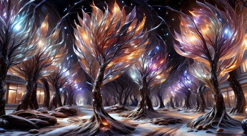 winter forest,snow trees,fir forest,tree grove,chestnut forest,enchanted forest,forest of dreams,tree lights,coniferous forest,winter background,fairytale forest,elven forest,winter magic,spruce forest,fairy forest,pine forest,christmas landscape,magic tree,winter landscape,snow landscape