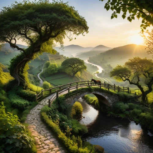 hobbiton,dragon bridge,japan landscape,beautiful landscape,scenic bridge,fantasy landscape,nature landscape,landscapes beautiful,green landscape,landscape background,natural scenery,landscape nature,winding road,south korea,the natural scenery,the mystical path,beautiful japan,river landscape,fantasy picture,natural landscape,Photography,General,Natural