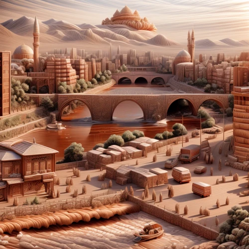 ancient city,ancient egypt,genesis land in jerusalem,caravanserai,futuristic landscape,fantasy city,ancient buildings,fantasy landscape,the ancient world,arabic background,desert landscape,world digital painting,desert desert landscape,ancient rome,industrial landscape,rome 2,persian architecture,human settlement,pink city,ancient civilization