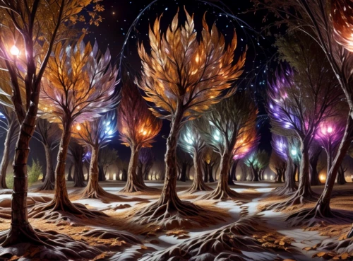 winter forest,elven forest,tree grove,fairy forest,enchanted forest,forest of dreams,chestnut forest,deciduous forest,cartoon forest,grove of trees,spruce forest,tree lights,magic tree,druid grove,halloween bare trees,snow trees,fir forest,holy forest,forest fire,golden trumpet trees