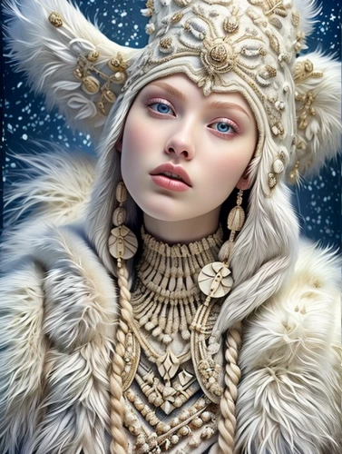 suit of the snow maiden,the snow queen,white fur hat,ice queen,fantasy portrait,fantasy art,white rose snow queen,ice princess,eskimo,fantasy picture,eternal snow,winter dream,faun,fur clothing,glory of the snow,snow angel,winterblueher,fur coat,white lady,fantasy woman