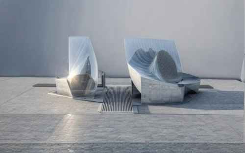 floor fountain,napkin holder,concrete blocks,table and chair,concrete slabs,soft furniture,sleeper chair,seating furniture,stone sculpture,concrete,forms,stack-heel shoe,concrete construction,beach furniture,folded paper,water sofa,achille's heel,3d rendering,stone pedestal,exposed concrete,Architecture,Skyscrapers,Modern,Fluid Geometry