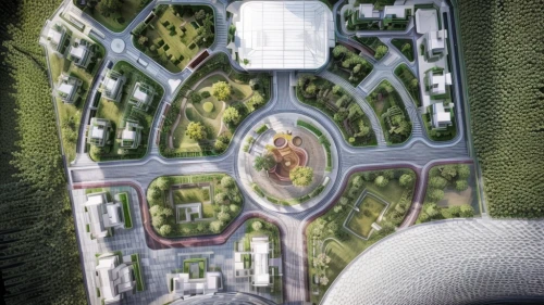 oval forum,artificial island,kubny plan,bird's-eye view,3d rendering,landscape plan,autostadt wolfsburg,new housing development,overhead view,aerial view,qasr al watan,highway roundabout,helipad,view from above,school design,parking lot under construction,hospital landing pad,åkirkeby,urban park,kurpark,Landscape,Landscape design,Landscape Plan,Park Design