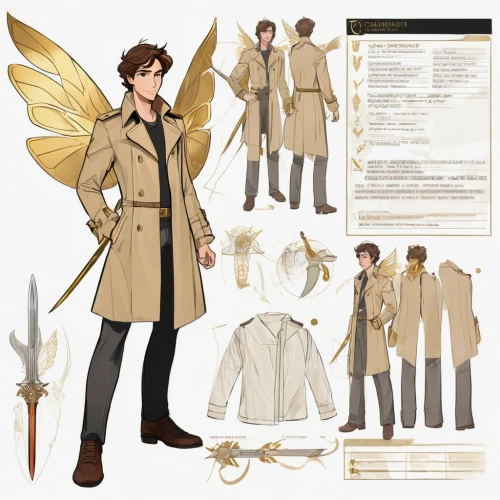 trench coat,business angel,cupido (butterfly),lepidopterist,hesperia (butterfly),callophrys,overcoat,angel wing,fairy tale character,star-lord peter jason quill,male character,angel gingerbread,limenitis,the son of lilium persicum,angelology,ironweed,costume design,child fairy,vanessa (butterfly),dean razorback,Unique,Design,Character Design