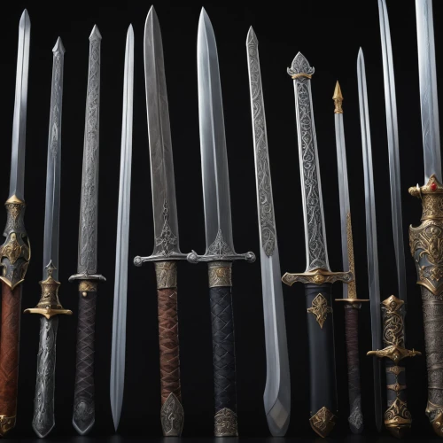 swords,weapons,knives,staves,middle ages,king sword,scabbard,hunting knife,samurai sword,sword,writing implements,the middle ages,bowie knife,collected game assets,arrow set,decorative arrows,quiver,sward,silver cutlery,blades,Photography,General,Natural