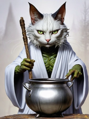 cat warrior,cat drinking tea,tea party cat,tea zen,white cat,yoda,tzatziki,cat image,cat food,chinese pastoral cat,dwarf cookin,birman,chef,cat,animal feline,caterer,cullen skink,löwchen,catnip,goki,Conceptual Art,Fantasy,Fantasy 30