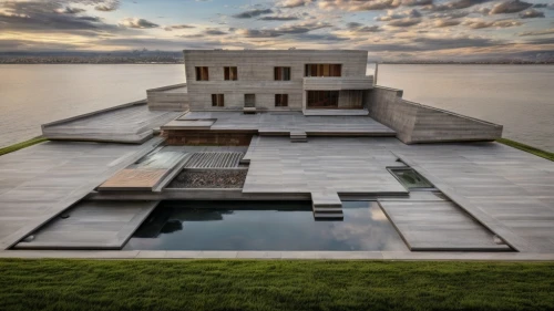 house with lake,house by the water,lago grey,dunes house,corten steel,infinity swimming pool,house of the sea,lake victoria,lake view,modern architecture,ica - peru,archidaily,luxury property,concrete ship,boat house,summer house,reflecting pool,houseboat,cubic house,mirror house,Architecture,Villa Residence,Modern,Organic Modernism 2