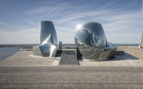 baku eye,stalin skyscraper,volgograd,soumaya museum,futuristic architecture,azerbaijan,calatrava,minsk,kazakhstan,skyscapers,tatarstan,kazan,hotel barcelona city and coast,odessa,santiago calatrava,ekaterinburg,sigishoara,saintpetersburg,saint petersburg,glass facade,Architecture,Skyscrapers,Masterpiece,Postmodernism 2