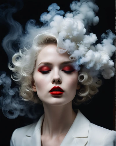 smoking girl,cigarette girl,girl smoke cigarette,red smoke,smoke dancer,industrial smoke,burning cigarette,smoke art,smoking,cloud of smoke,smoke,marylin monroe,vintage makeup,mystical portrait of a girl,puffs of smoke,smoking cessation,smoker,e cigarette,no-smoking,electronic cigarette,Photography,Documentary Photography,Documentary Photography 37