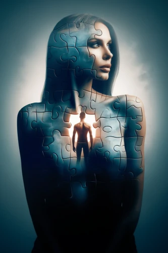 self hypnosis,cognitive psychology,woman thinking,emotional intelligence,divine healing energy,image manipulation,connectedness,computational thinking,women in technology,psychotherapy,mind-body,virtual identity,anxiety disorder,self-consciousness,horoscope libra,digital compositing,jigsaw puzzle,cybernetics,link building,artificial hair integrations
