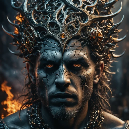 maori,shaman,poseidon god face,crown of thorns,sea god,shamanic,shamanism,pagan,avatar,orc,fantasy portrait,poseidon,daemon,warlord,valhalla,biblical narrative characters,god of the sea,lord shiva,lokportrait,aquaman,Photography,General,Fantasy