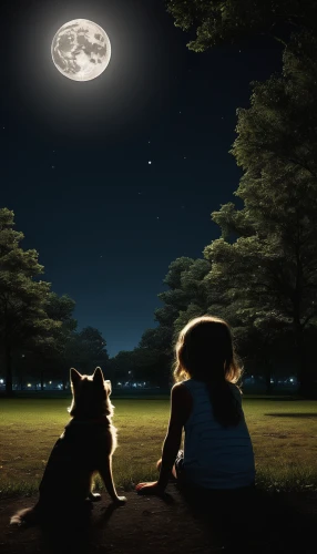 moon and star background,moonlit night,the moon and the stars,moon and star,werewolves,full moon,night scene,moon night,wolf couple,my neighbor totoro,moonbow,dog and cat,moonlit,night image,photomanipulation,romantic night,fantasy picture,moons,companion dog,night watch,Illustration,American Style,American Style 02
