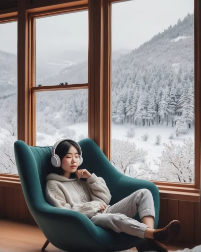 winter dream,warm and cozy,cozy,winter mood,remote work,winter window,airbnb icon,korean drama,korean village snow,winter background,snowhotel,south korea,relaxed young girl,sleeper chair,songpyeon,hygge,snowed in,winter morning,warmth,hanok,Conceptual Art,Daily,Daily 10