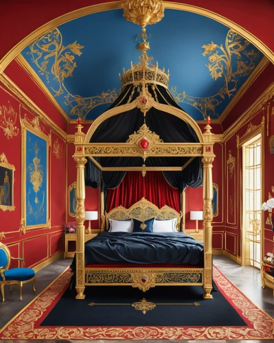 four poster,ornate room,four-poster,napoleon iii style,royal castle of amboise,great room,canopy bed,sleeping room,danish room,wade rooms,bedding,children's bedroom,hotel de cluny,fairy tale castle sigmaringen,rococo,blue room,guest room,luxury hotel,bridal suite,catherine's palace,Unique,Design,Infographics