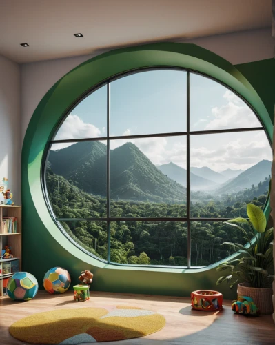 kids room,children's room,children's bedroom,children's interior,round window,window film,circle shape frame,baby room,big window,boy's room picture,semi circle arch,ufo interior,eco-construction,the little girl's room,green living,window to the world,porthole,smart house,eco hotel,great room,Photography,Documentary Photography,Documentary Photography 08