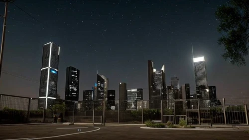 solar cell base,barangaroo,power towers,urban towers,district 9,space port,international towers,electrical grid,metropolis,futuristic architecture,cellular tower,satellites,night photo,security lighting,alien invasion,the park at night,spaceships,futuristic landscape,night image,los angeles