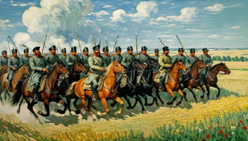cossacks,cavalry,stagecoach,buzkashi,western riding,the order of the fields,orders of the russian empire,prussian asparagus,wheat crops,infantry,federal army,wheat field,shield infantry,game illustration,field of cereals,horse herd,khokhloma painting,waterloo,patrols,wheat fields,Art,Artistic Painting,Artistic Painting 03