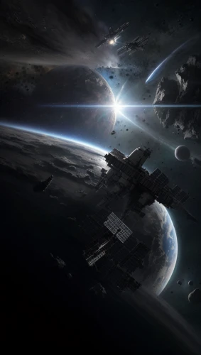 orbiting,space art,sky space concept,exoplanet,federation,sci fi,space station,sci fiction illustration,scifi,space ships,full hd wallpaper,futuristic landscape,cg artwork,sci - fi,sci-fi,background image,asteroid,earth rise,deep space,spacecraft