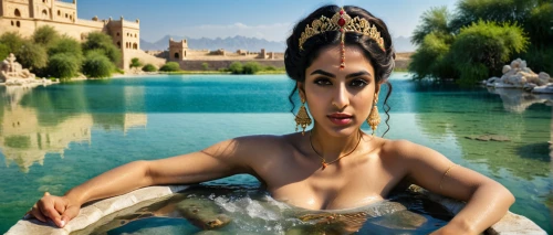 thermal bath,ancient egyptian girl,the dead sea,dead sea,thermal spring,aladha,orientalism,water nymph,assyrian,iranian nowruz,turpan,girl on the river,miss circassian,woman at the well,azerbaijan azn,arabian,indian woman,naqareh,isfahan city,photoshop manipulation,Photography,General,Natural