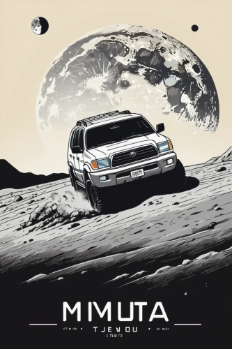 moon car,moon rover,moon vehicle,lunar,pontiac montana,lunar landscape,vehicle cover,moon landing,album cover,moon and star background,lunar prospector,moon base alpha-1,mission to mars,cd cover,space voyage,toyota 4runner,multimedia,moon,sport utility vehicle,tranquility base,Illustration,Vector,Vector 01