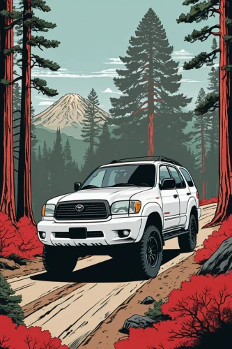 4 runner,toyota 4runner,subaru rex,toyota tacoma,ford ranger,forester,dodge durango,ranger,toyota fj cruiser,toyota highlander,off-road car,off-road,jeep compass,redwood,honda ridgeline,toyota rav 4,toyota rav4,subaru forester,jeep cherokee,off-roading,Illustration,Vector,Vector 01