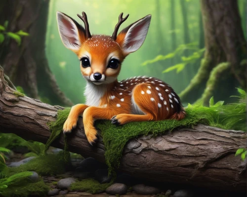 fawn,bambi,baby deer,young deer,deer illustration,young-deer,fallow deer cub,forest animal,fawns,dotted deer,european deer,deer with cub,spotted deer,deer,woodland animals,forest animals,male deer,forest background,deer-with-fawn,deer drawing,Conceptual Art,Fantasy,Fantasy 30