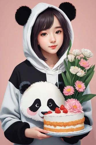 kawaii panda,kawaii panda emoji,chinese panda,panda,panda bear,pandas,little panda,pandoro,giant panda,baby panda,pandabear,oliang,phuquy,3d teddy,panda cub,lun,cute cartoon character,cute bear,flower animal,yuan,Art,Artistic Painting,Artistic Painting 40