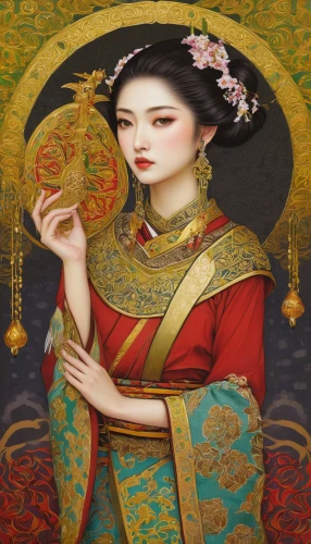 oriental painting,oriental princess,chinese art,oriental girl,geisha girl,taiwanese opera,peking opera,geisha,oriental,japanese art,yi sun sin,shuanghuan noble,asian woman,chinese style,orientalism,japanese woman,tai qi,mulan,yuanyang,amano,Illustration,Realistic Fantasy,Realistic Fantasy 08