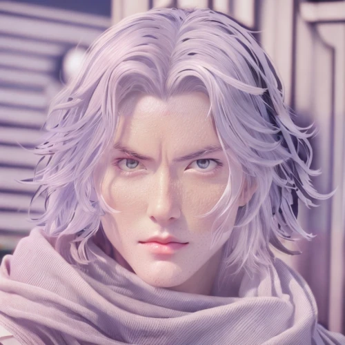 violet head elf,male elf,luka,medusa,winterblueher,precious lilac,violet,light purple,lilac,ren,the purple-and-white,white rose snow queen,violet eyes,pale purple,white purple,purple skin,male character,purple-white,caesar cut,whitey,Game&Anime,Manga Characters,Aesthetics