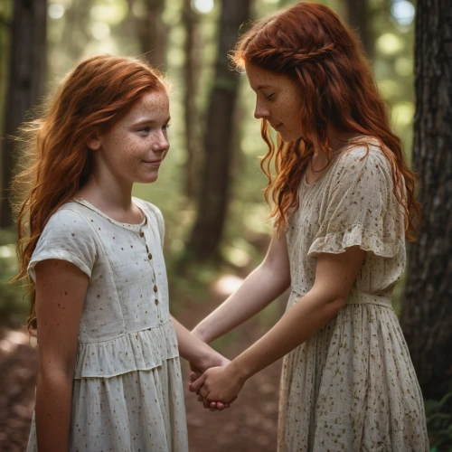 redheads,two girls,little girls,children girls,little angels,little girl and mother,fairies,young women,happy children playing in the forest,mother and daughter,sisters,children's fairy tale,little boy and girl,celtic woman,hushpuppy,little girl dresses,princesses,beautiful photo girls,vintage children,fae,Photography,General,Natural