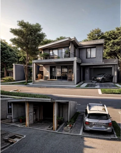 modern house,japanese architecture,residential house,3d rendering,residential,modern architecture,landscape design sydney,archidaily,folding roof,floorplan home,mid century house,smart home,core renovation,smart house,suburban,kirrarchitecture,house shape,render,large home,two story house